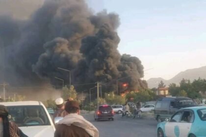 آتش‌سوزی گسترده در غرب کابل