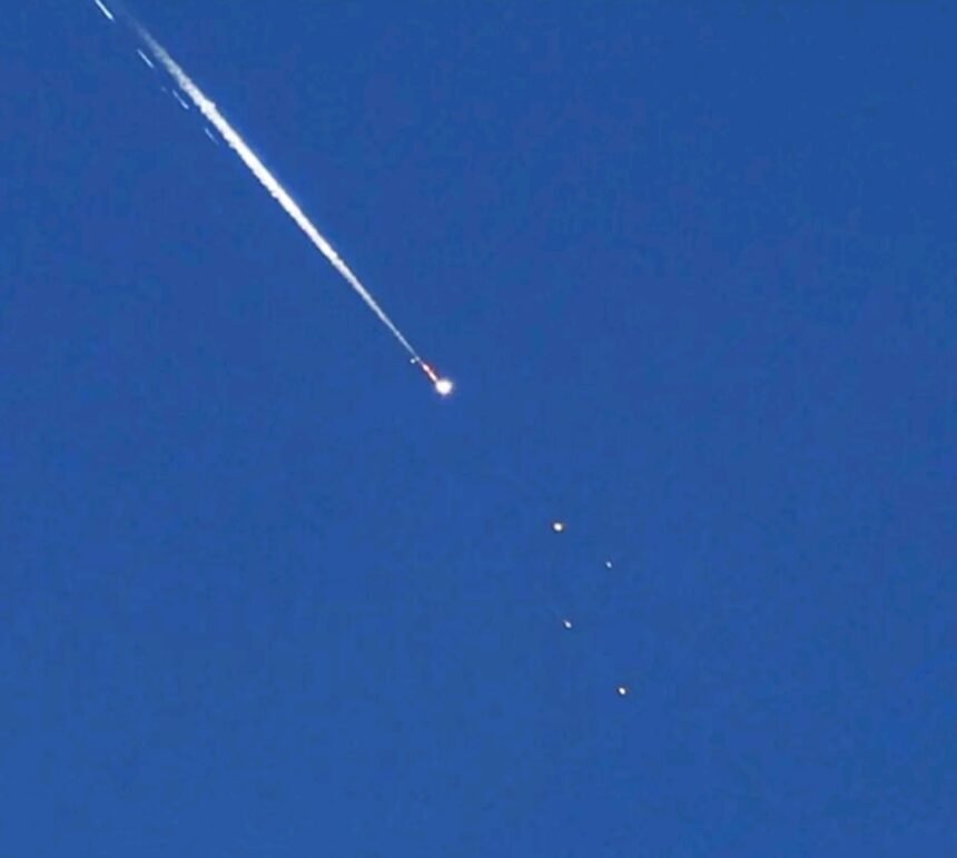 موشک ایرانی به اسرائیل